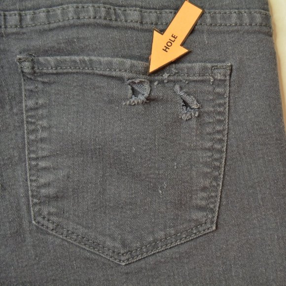 FOREVER 21 Size 27 Womens Dark GRAY SKINNY Leg Jegging STRETCH Low Rise JEANS - Picture 7 of 7